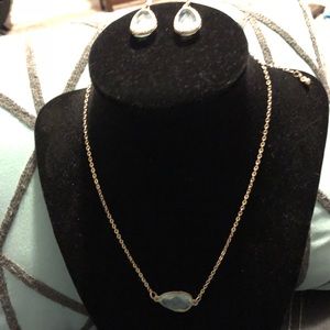 Peridot Gold Chain with Earrings